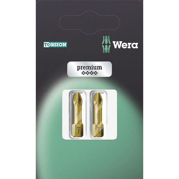 Picture of 855/1TH SB BIT PZ1/25 EXTRA HARD TORSION  PK2 WERA