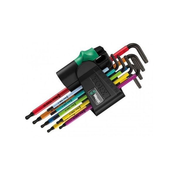Picture of Wera 967/9 TX BO Multicolour 1 SB L-Key Set of 9 (TX8-TX40)