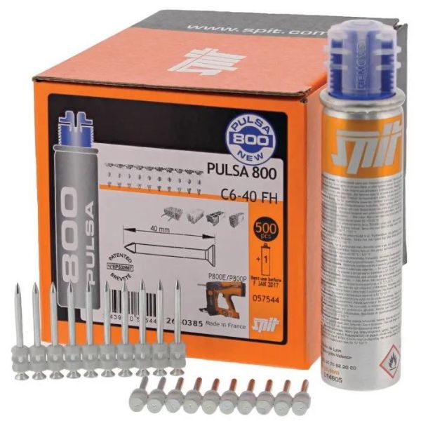 Picture of Spit Pulsa C6-40FH 800P / 40E 40mm Nails & Fuel - Box 500