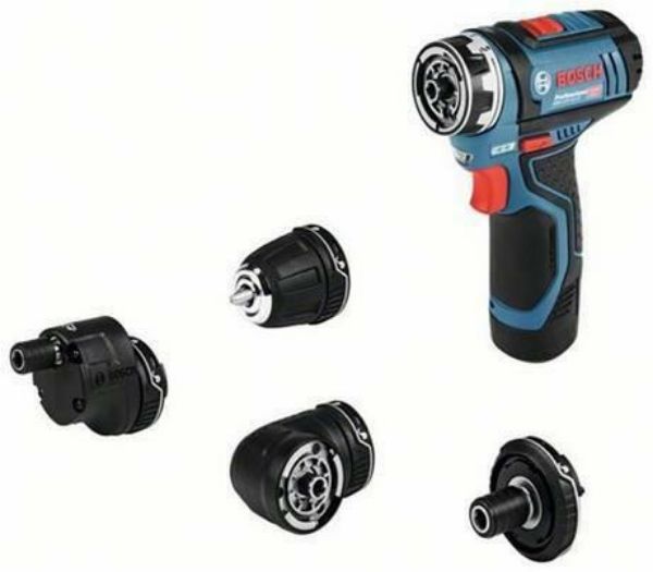 Picture of BOSCH GSR 12V-15FC PRO FLEXI - CLICK KIT
C/W 2 X 2.0AMP BATTS & 4 REMOVEABLE HEADS
( 10.8 COMPATIBLE ) GFA,GHX,GWA,GEA