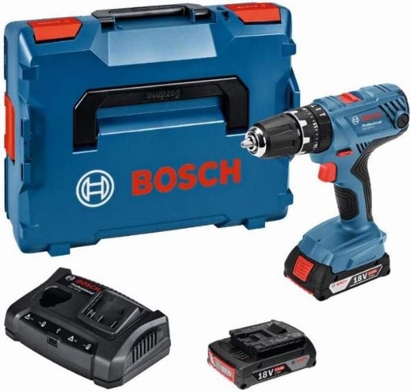 Picture of BOSCH GSB 18 v-21 PROFESSIONAL COMBI DRILL
2No X 2.0 AH BATTS & L-BOXX