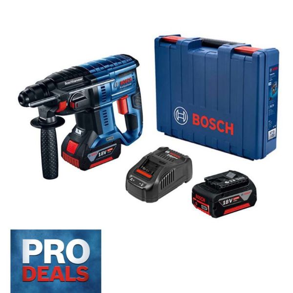 Picture of Bosch GBH18V-21C 18v BL SDS-Plus Cordless Hammer Kit (2 x 4.0ah)