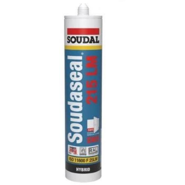 Picture of Soudal Soudaseal 215LM Hybrid Polymer Low Modulus Sealant 290ml - Concrete Grey