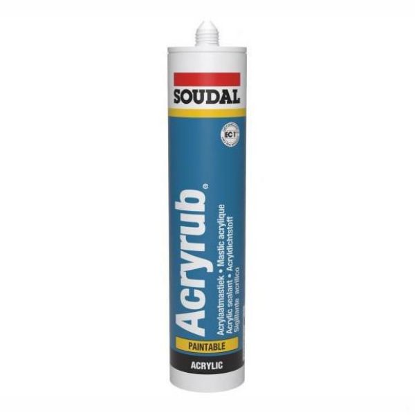 Picture of Soudal ACRYRUB Acrylic Sealant 300ml - Extra White