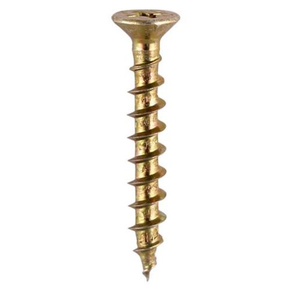 Picture of Timco Window Screw - 4.3 x 35mm - PH CSK Gimlet - Yellow - Box 1000