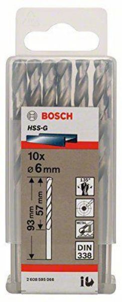 Picture of Bosch 6mm HSS-G Ground Flute Drill Bit - Pack 10