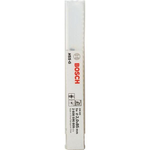Picture of HSS-G LONG GROUND FLUTE 2MM BOSCH HSS2L - Pack of 5