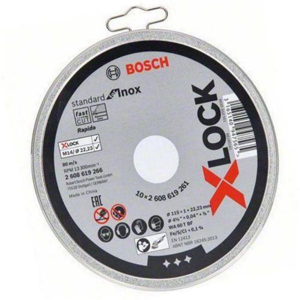 Picture of BOSCH X-LOCK INOX 115 X 1 X 22 (10 DISC TIN)
Standard for Inox 115x1x22.23mm Straight