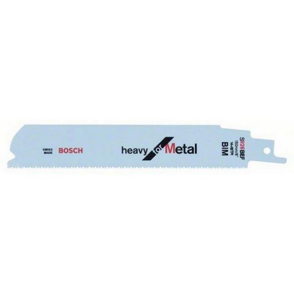 Picture of BOSCH S926BEF BIM HEAVY FOR METAL 5 PACK 
SABRE SAW BLADES FOR METAL -HEAVY APPLICATION
Replaced with 2608657523 