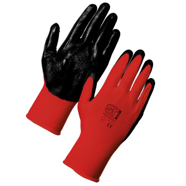 Picture of SUPERTOUCH NITROTOUCH NITRILE GLOVERED BLACK 
