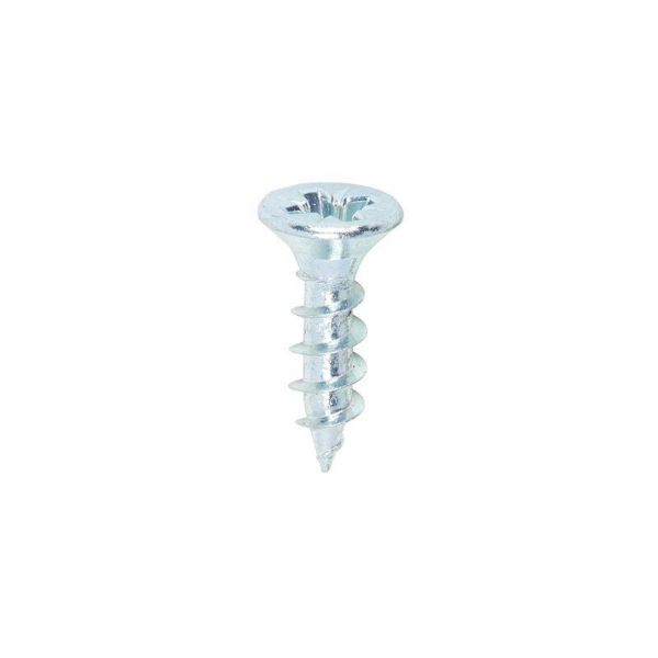 Picture of 4.0 X 15MM "ZINC" CHIPBOARD SCREWS POZI CSK - ( BOX 200 ) 
