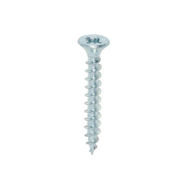 Picture of 4.0 X 30MM "ZINC" CHIPBOARD SCREWS POZI CSK - ( BOX 200 ) 
