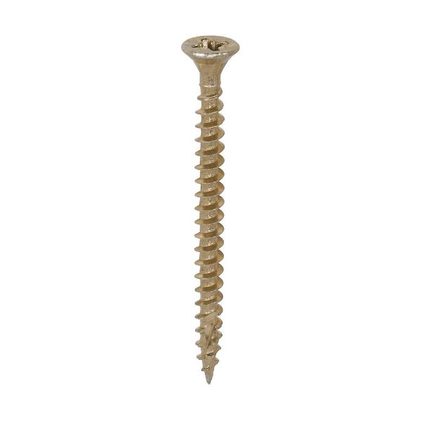 Picture of Timco C2 Strong-Fix - PZ - Double Countersunk - Twin-Cut - Yellow 4.0 x 50 Box 200