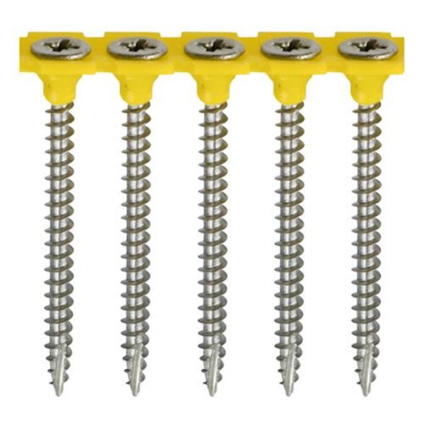 Picture of 4.0 x 40mm - Collated Chipboard Screws - Stainless Steel - Box 1000