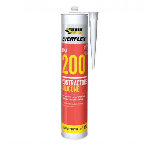 Picture of EVERBUILD 200 WHITE LMA SILICONE - 295ml