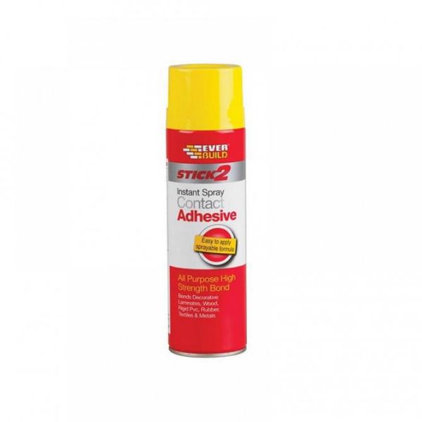 Picture of Everbuild Stick 2 Contact Spray Aerosol Adhesive - Beige 500ml