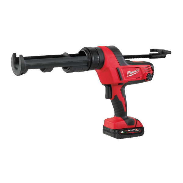 Picture of Milwaukee C18PCG310C-201B 310ml Caulk Gun c/w 2x2amp Batteries,
1xM12-18FC Charger and Carry Bag