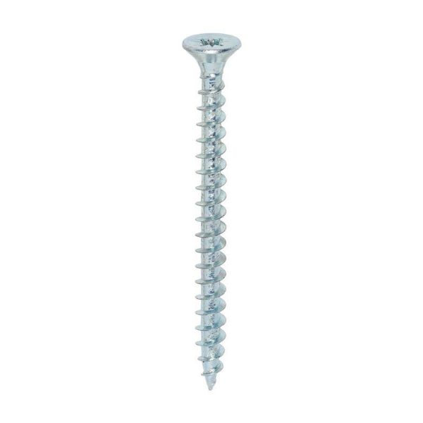 Picture of 5.0 X 60MM "ZINC" CHIPBOARD SCREWS POZI CSK  - ( BOX 200 ) 
