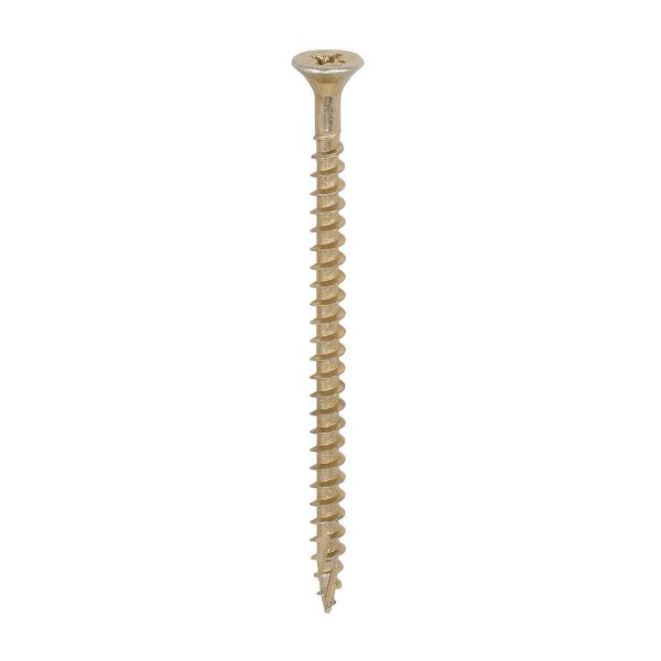 Picture of Timco C2 Strong-Fix - PZ - Double Countersunk - Twin-Cut - Yellow 5.0 x 80 Box 200