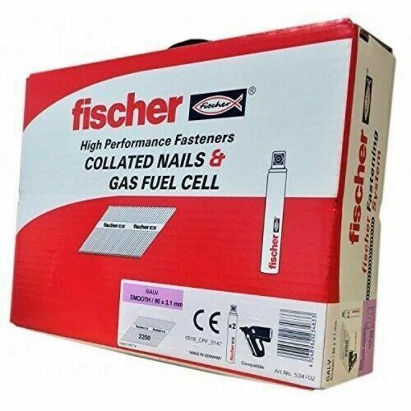 Picture of Fischer Nail Framing Pack - 3.1 X 90mm - Box of 2200 + 2 Fuel Cells