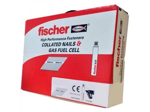 Picture of FISCHER NAIL PACK 2.8 X 63MM S/STEEL STAINLESS STEEL - 1100 NAILS + 1 GAS CELL