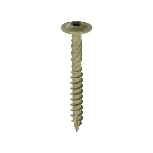 Picture of Timber Frame Construction Screw - 6.7 x 60mm - Wafer Head Green Organic