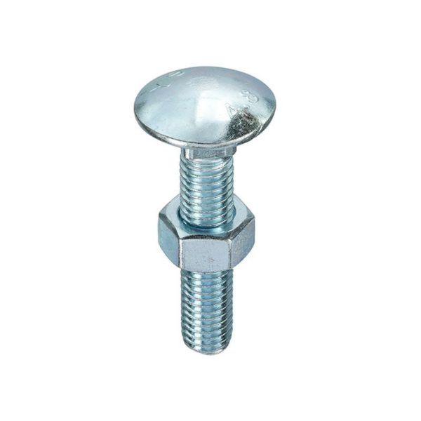 Picture of M6 x 100 Coach Bolt & Hex Nut - BZP
