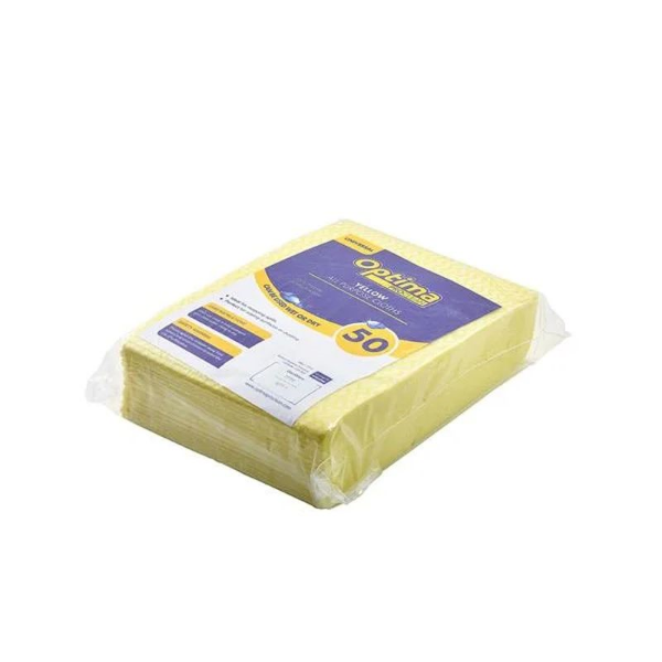 Picture of Optima Proclean Spunlace All Purpose Cloths Yellow Pk 50