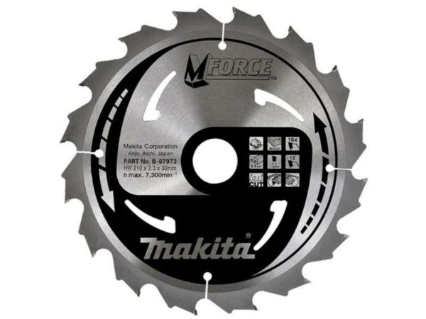 Picture of MAKITA SAW BLADE 210 X 30 X 16T M FORCE BLADE
B07973