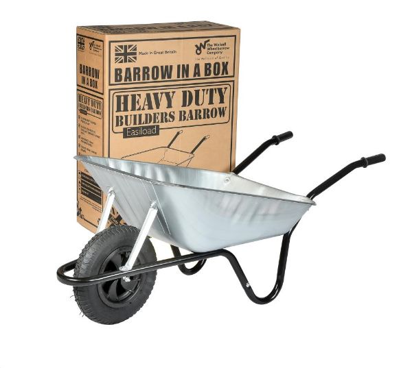 Picture of Wheelbarrow In A Box - Pneumatic Tyre - Galvanised Tray 85L