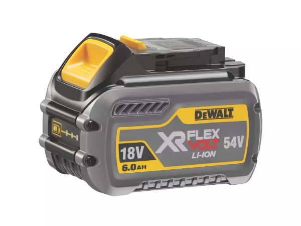 Picture of DEWALT XR 6.0AH FLEXVOLT SLIDE BATTERY
18/54 VOLT 6.0AH LI-ON DCB546
DEWALT  XR FLEXVOLT BATTERY - 6.0AH