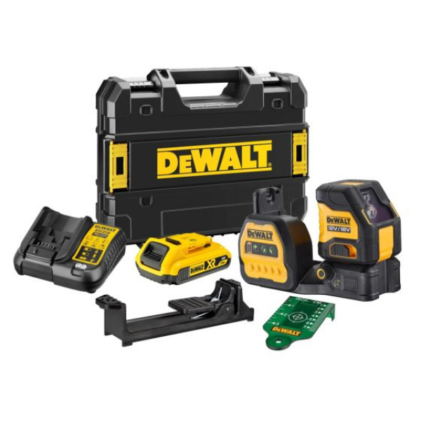 Picture of DeWalt DCE088D1G18-GB 18V Cross-Line Green Laser Level 1 x 2.0Ah
