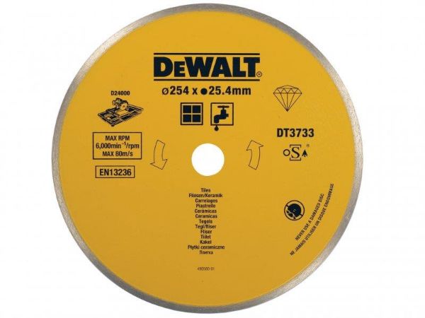Picture of DEWALT DT3733XJ CERAMIC DIAMOND TILE BLADE
254 X 25.4MM