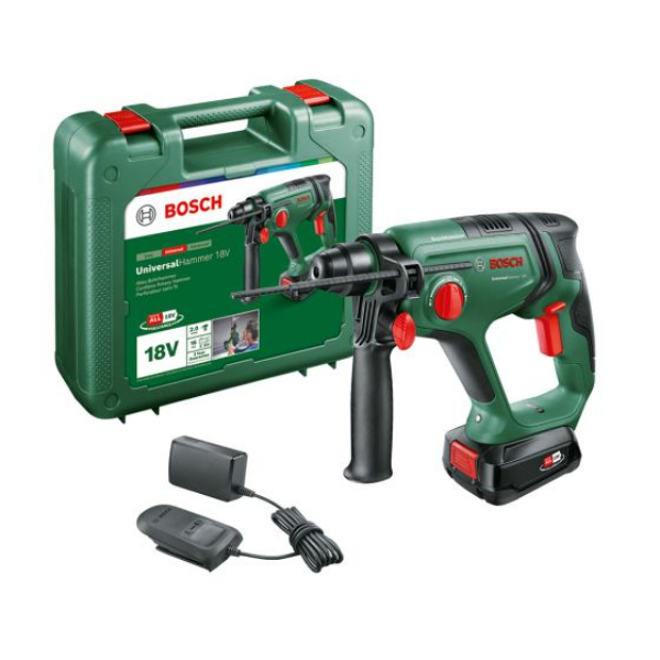 Picture of Bosch Universal 18v Refurbished SDS Hammer Drill c/w 1x2.5amp Battery & Charger
