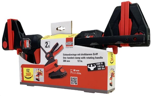 Picture of Bessey EZ360-30 Rotating One Handed Clamp Twinpack