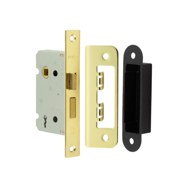 Picture of Frelan Kontrax Economy 2 Lever Mortice Sashlock - Electro Brassed 63mm