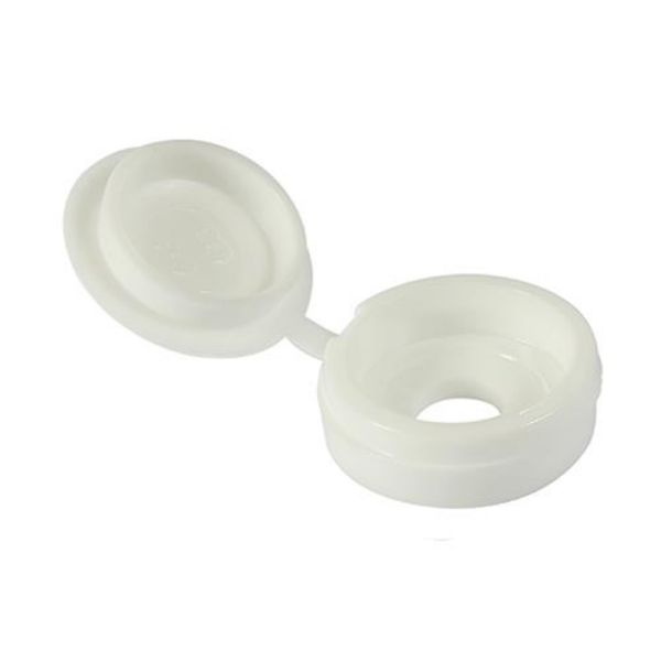 Picture of Timco 5.0 - 6.0mm Hinged Large Screwcaps - Pack 50 - White