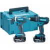 Picture of Makita DLX2131TJ 18v Li-Ion Twinkit in Makpac Case - c/w 1xDHP482, 1xDTD152, 2x5amp Batteries, 1xDC18RC Charger