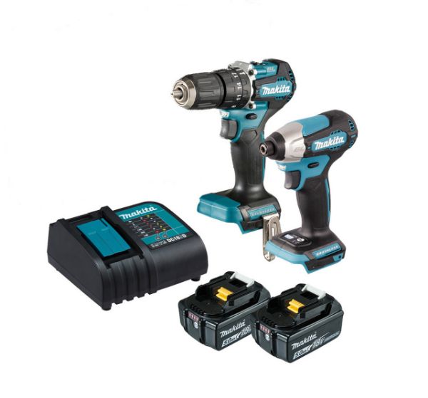 Picture of MAKITA  DLX2414ST 18V LI-ION 2 PCS COMBO KIT ( 2 X 5.0AH LI-ION BATTERIES AND CHARGER DC18SD )
