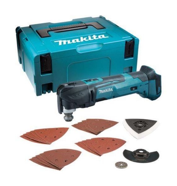 Picture of Makita DTM51ZJX7 18v Li-Ion Oscillating Multi Tool in Makpac Case - Body Only - c/w 199627-2 Dust Attachment Set