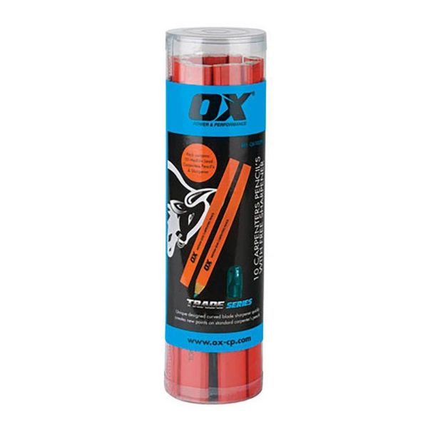 Picture of OX Trade Medium Red Carpenters Pencils 10 pk