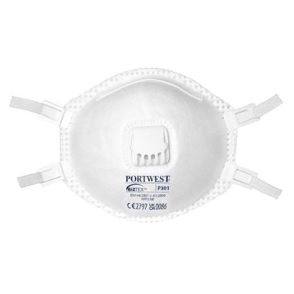 Picture of Portwest P301 FFP3 Valved Cup Dust Masks - Box of 10