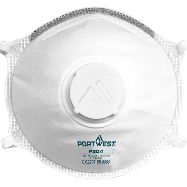 Picture of Portwest P304 FFP3 Valved Dolomite Light Cup Dust Masks