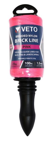 Picture of Taurus Builders Line on Winder - 1.5mm x 100m - Pink