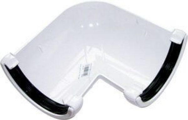 Picture of FloPlast Half Round Gutter Angle - 90 Degree X 112mm White