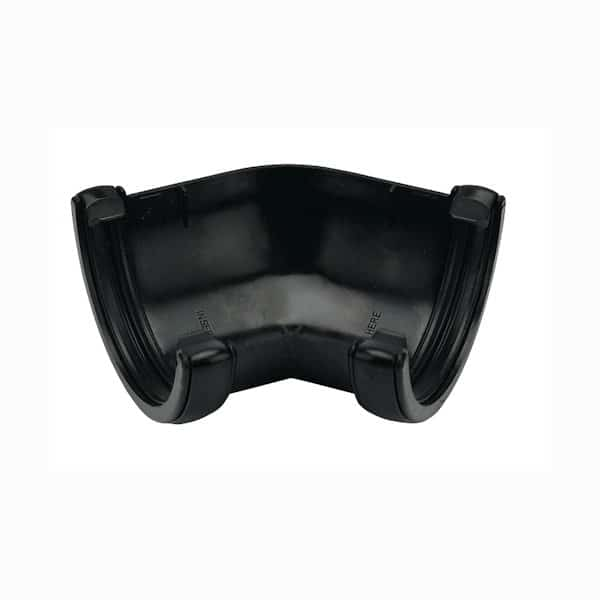 Picture of Floplast 112mm Half Round Gutter 135 Degree Angle Black