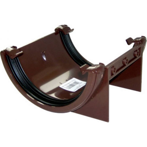 Picture of FloPlast Half Round Gutter Union Bracket - 112mm Brown