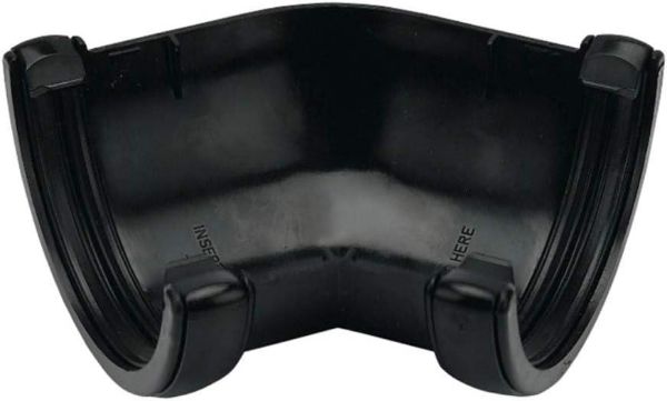 Picture of Floplast Round 135Deg Gutter Angle - Black 112mm x 4