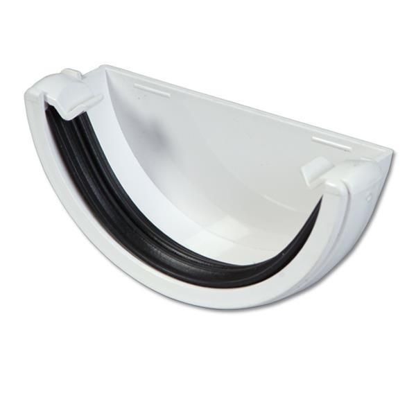 Picture of Floplast Round External Stop End - White 112mm x 6