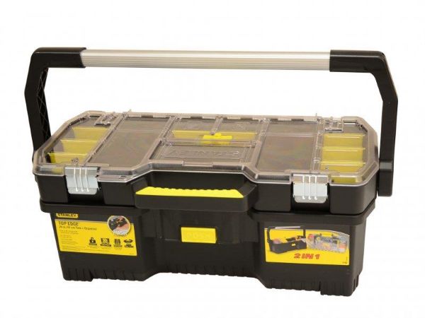 Picture of 24" TOOLBOX WITH TOTE TRAY
ORGANISER
STANLEY  TOOLBOX 24IN WITH ORGANISER LID
